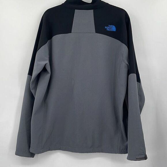 The North Face Gray Black Blue Liner Full Zip Softrock Jacket Size Large - Picture 5 of 9